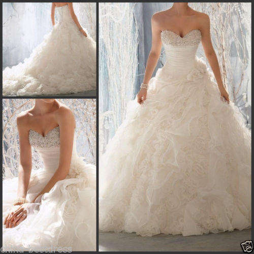 Stunning Ruffled Wedding Dress